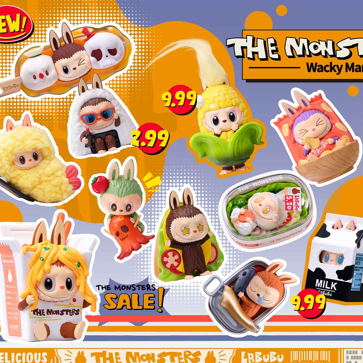 Figurines The Monsters Labubu - Wacky Mart Series
